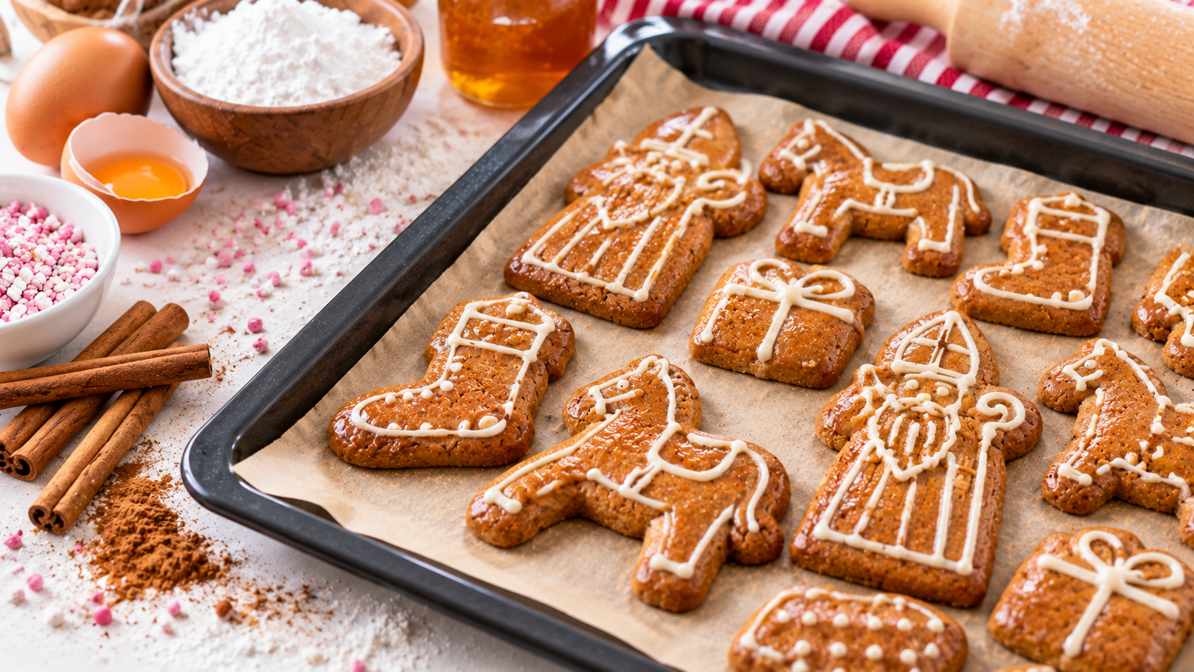 Zelfgemaakte taaitaai voor Sinterklaas